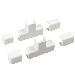 Poly Pool Tubi E Canaline-- kit accessori n° 2 per canale 20 x 15 mm, giunto lineare, a t e tappo bianco
