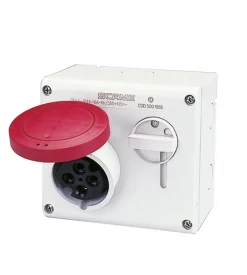Poly Pool - presa da parete con dispositivo di blocco 16 a 3p+t ip44 rossa New