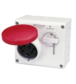 Poly Pool - presa da parete con dispositivo di blocco 16 a 3p+n+t ip44 rossa Sale