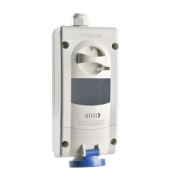 Poly Pool Magnetotermici-- presa da parete con dispositivo di blocco 16 a 2p+t ip44 blu