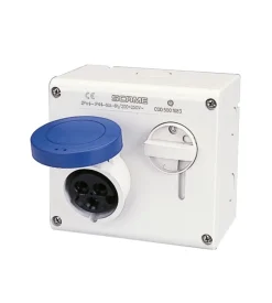 Poly Pool Magnetotermici-- presa da parete con dispositivo di blocco 16 a 2p+t ip44 blu