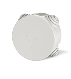 Poly Pool - scatola di derivazione da parete con passacavi ø 80 mm x 40 mm ip44 grigia Hot