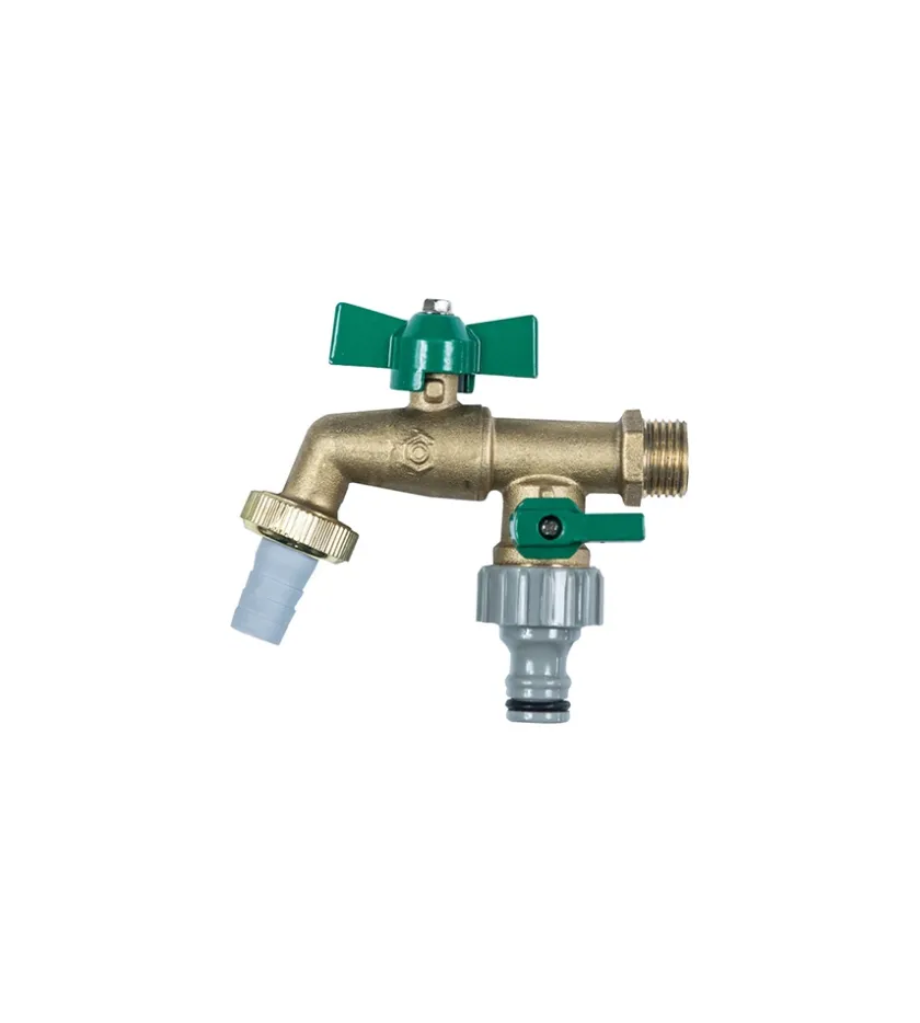 Rubinetti Vari-Portagomma sfera 3/4" a 2 vie con innesto rapido
