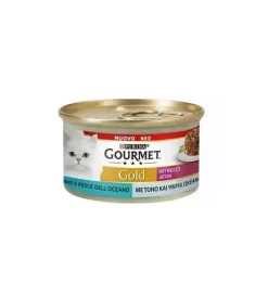 Alimenti Umido Gatto-Purina gourmet gold intrecci di gusto tonno e pesce dell'oceano per gatti - 85 gr