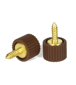 Reggicristalli in gomma marrone con vite integrata 8 pz.