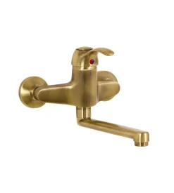 Idro-Bric Rubinetto cucina con attacco parete "distrivec" ottone invecchiato Best