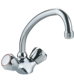 Idro-Bric Rubinetti Cucina-Rubinetto cucina monoforo cromato per lavello