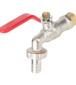 Rubinetto per giardino portagomma in ottone cromato con attacco 1/2"