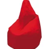 Poltrone E Pouf-Sacco armonia "comodone" rosso, 80x80x120 cm