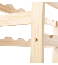 Complementi In Legno-Scaffale portabottiglie in legno 54 posti 60x27x121 cm