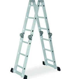 Scala multifunzione essenza "everest 4x3" in alluminio con portata massima 150 kg 27x35x92 cm Discount