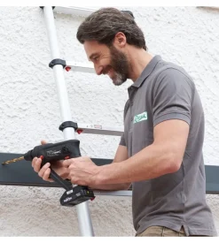 Ribimex Trabatelli E Scale Professionali-Scala telescopica allungabile in alluminio da 11 gradini con altezza massima di 320 cm - .