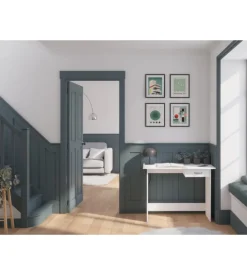 Scrivania con cassetto e vano bianco 100x49,2x76,4 cm Clearance