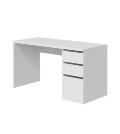 Scrivanie E Cassettiere-Scrivania "stylus" bianco artico 2 cassetti e 1 anta, 74x138x60 cm