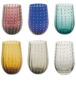 Servizio di bicchieri "shiraz" in vetro colorato, 6 pezzi Discount
