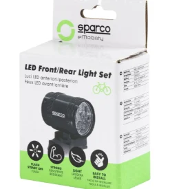 Sparco Auto Interno-Set luce per bicicletta anteriore e posteriore