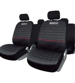 Sparco Auto Interno-Set universale  spc1042 coprisedili auto completo nero/rosso