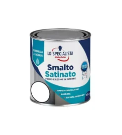 Smalto acqua satinato 0,5 lt. bianco Discount