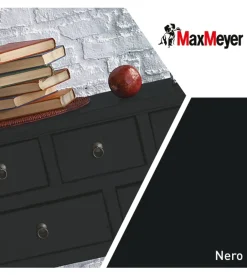 Max Meyer Smalti All' Acqua-Smalto all'acqua acril-poliuretanico "brillante" colore nero, 125 ml