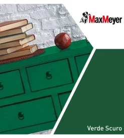 Max Meyer Smalti All' Acqua-Smalto all'acqua acril-poliuretanico "brillante" colore verde scuro, 2 litri