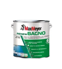 Max Meyer Smalto all'acqua bagno "renew" bianco 2 lt Hot