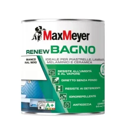 Max Meyer Smalti Speciali-Smalto all'acqua bagno "renew" bianco 0,75 lt