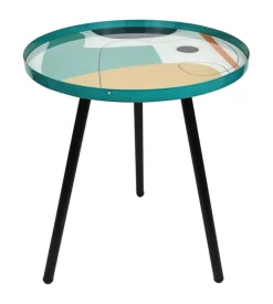 Tavolini-Tavolino da salotto "mira" verde e nero, ø35 cm