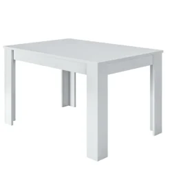 Tavolo da pranzo estensibile bianco lucido, 140-190x90x78 cm Online
