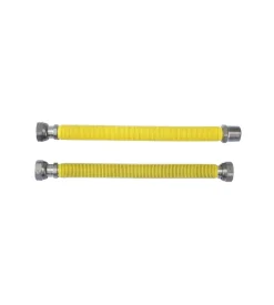 Tubo giunto gas flessibile ed estensibile in acciaio inox 200/400 mm. m/f 1/2" New