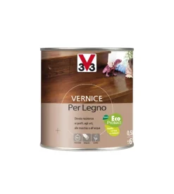 V33 Vernice per legno - toni legno - aspetto opaco  - wengè - 0,5 litri Outlet