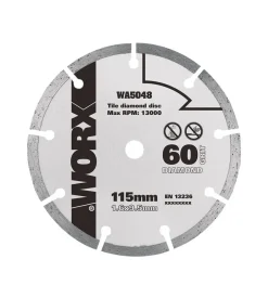 Worx - disco da taglio diamantato 115mm "wa5048". Outlet
